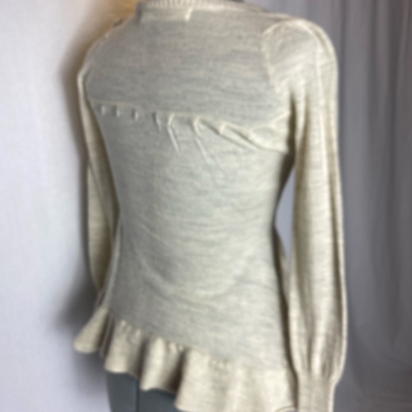 Sparrow Heather Oatmeal 100% Merino wool sweater. - Picture 6 of 14